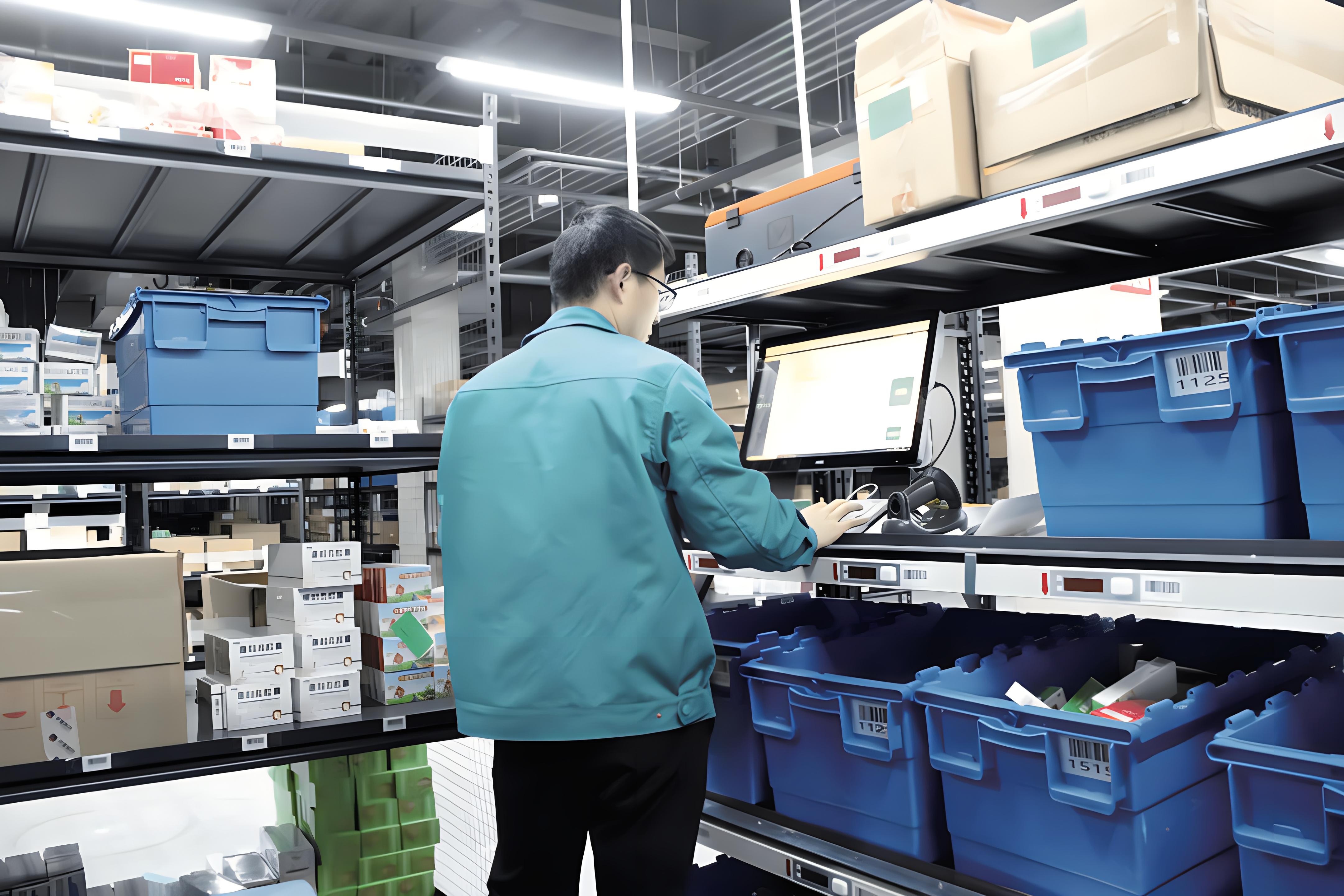AGV 搬运与工位协同示意